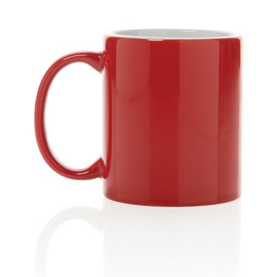 Kubek ceramiczny 350 ml z nadrukiem Twojego logo, materiał: ceramika, kolor: czerwony Kubek ceramiczny 350 ml z nadrukiem Twojego logo, materiał: ceramika, kolor: czerwony