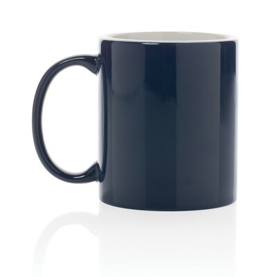 Kubek ceramiczny 350 ml z nadrukiem Twojego logo, materiał: ceramika, kolor: niebieski Kubek ceramiczny 350 ml z nadrukiem Twojego logo, materiał: ceramika, kolor: niebieski