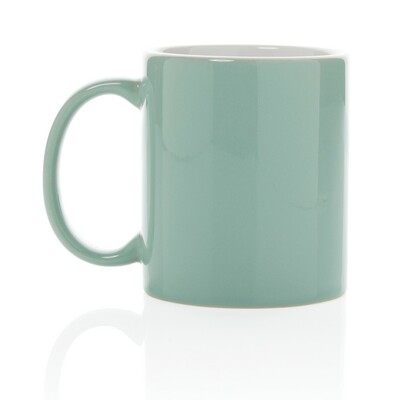 Kubek ceramiczny 350 ml z nadrukiem Twojego logo, materiał: ceramika, kolor: zielony Kubek ceramiczny 350 ml z nadrukiem Twojego logo, materiał: ceramika, kolor: zielony