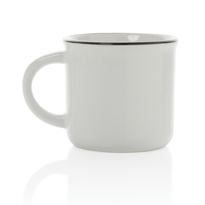 Kubek ceramiczny 280 ml z nadrukiem Twojego logo, materiał: ceramika, kolor: biały Kubek ceramiczny 280 ml z nadrukiem Twojego logo, materiał: ceramika, kolor: biały
