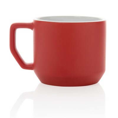 Kubek ceramiczny 350 ml z nadrukiem Twojego logo, materiał: ceramika, kolor: czerwony Kubek ceramiczny 350 ml z nadrukiem Twojego logo, materiał: ceramika, kolor: czerwony