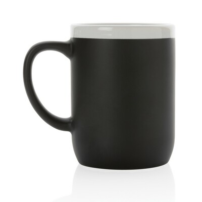 Kubek ceramiczny 300 ml z nadrukiem Twojego logo, materiał: ceramika, kolor: czarny Kubek ceramiczny 300 ml z nadrukiem Twojego logo, materiał: ceramika, kolor: czarny