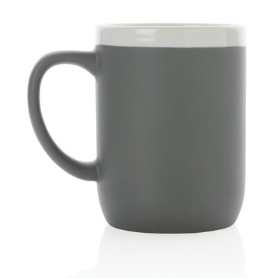 Kubek ceramiczny 300 ml z nadrukiem Twojego logo, materiał: ceramika, kolor: szary Kubek ceramiczny 300 ml z nadrukiem Twojego logo, materiał: ceramika, kolor: szary