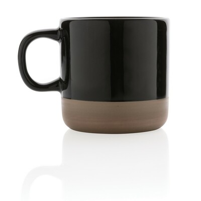 Kubek ceramiczny 360 ml z nadrukiem Twojego logo, materiał: ceramika, kolor: czarny Kubek ceramiczny 360 ml z nadrukiem Twojego logo, materiał: ceramika, kolor: czarny