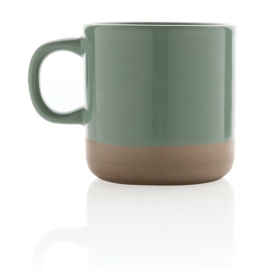 Kubek ceramiczny 360 ml z nadrukiem Twojego logo, materiał: ceramika, kolor: zielony Kubek ceramiczny 360 ml z nadrukiem Twojego logo, materiał: ceramika, kolor: zielony