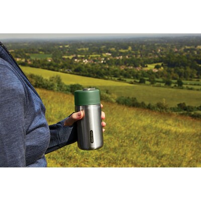 Kubek termiczny 340 ml Black+Blum z nadrukiem Twojego logo, materiał: pp, stal nierdzewna, stal, kolor: zielony Kubek termiczny 340 ml Black+Blum z nadrukiem Twojego logo, materiał: pp, stal nierdzewna, stal, kolor: zielony