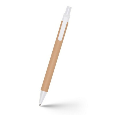 Długopis z kartonu z recyklingu z nadrukiem Twojego logo, materiał: karton, kolor: biały Długopis z kartonu z recyklingu z nadrukiem Twojego logo, materiał: karton, kolor: biały
