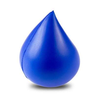 Antystres „kropla” | Kian z nadrukiem Twojego logo, materiał: pu, kolor: niebieski Antystres „kropla” | Kian z nadrukiem Twojego logo, materiał: pu, kolor: niebieski