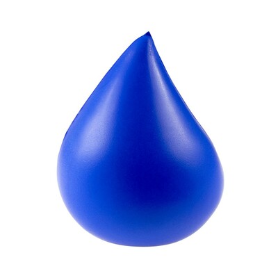 Antystres „kropla” | Kian z nadrukiem Twojego logo, materiał: pu, kolor: niebieski Antystres „kropla” | Kian z nadrukiem Twojego logo, materiał: pu, kolor: niebieski