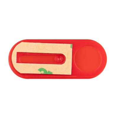 Zasłona na kamerę internetową | Marick z nadrukiem Twojego logo, materiał: plastik, kolor: czerwony Zasłona na kamerę internetową | Marick z nadrukiem Twojego logo, materiał: plastik, kolor: czerwony