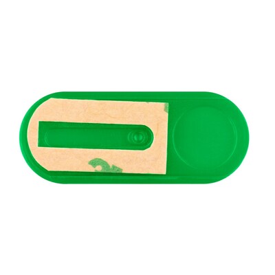 Zasłona na kamerę internetową | Marick z nadrukiem Twojego logo, materiał: plastik, kolor: zielony Zasłona na kamerę internetową | Marick z nadrukiem Twojego logo, materiał: plastik, kolor: zielony