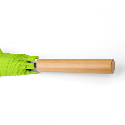 Parasol automatyczny z nadrukiem Twojego logo, materiał: metal, drewno, poliester, kolor: jasnozielony Parasol automatyczny z nadrukiem Twojego logo, materiał: metal, drewno, poliester, kolor: jasnozielony