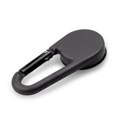 Kompas z karabińczykiem | Madu z nadrukiem Twojego logo, materiał: plastik, kolor: czarny Kompas z karabińczykiem | Madu z nadrukiem Twojego logo, materiał: plastik, kolor: czarny