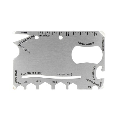 Narzędzie wielofunkcyjne, 9 funkcji | Dalton z nadrukiem Twojego logo, materiał: stal nierdzewna, stal, kolor: srebrny Narzędzie wielofunkcyjne, 9 funkcji | Dalton z nadrukiem Twojego logo, materiał: stal nierdzewna, stal, kolor: srebrny