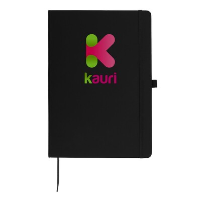 Notatnik ok. A4 | Velsa z nadrukiem Twojego logo, materiał: karton, pu, papier, kolor: czarny Notatnik ok. A4 | Velsa z nadrukiem Twojego logo, materiał: karton, pu, papier, kolor: czarny