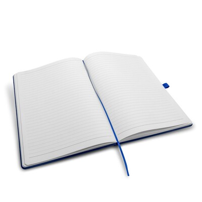 Notatnik ok. A4 | Velsa z nadrukiem Twojego logo, materiał: karton, pu, papier, kolor: granatowy Notatnik ok. A4 | Velsa z nadrukiem Twojego logo, materiał: karton, pu, papier, kolor: granatowy