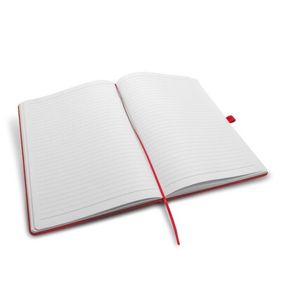 Notatnik ok. A4 | Velsa z nadrukiem Twojego logo, materiał: karton, pu, papier, kolor: czerwony Notatnik ok. A4 | Velsa z nadrukiem Twojego logo, materiał: karton, pu, papier, kolor: czerwony