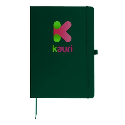 Notatnik ok. A4 | Velsa z nadrukiem Twojego logo, materiał: karton, pu, papier, kolor: zielony Notatnik ok. A4 | Velsa z nadrukiem Twojego logo, materiał: karton, pu, papier, kolor: zielony