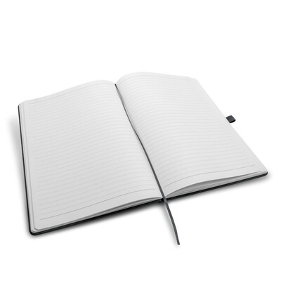 Notatnik ok. A4 | Velsa z nadrukiem Twojego logo, materiał: karton, pu, papier, kolor: szary Notatnik ok. A4 | Velsa z nadrukiem Twojego logo, materiał: karton, pu, papier, kolor: szary