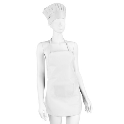 Zestaw małego kucharza, fartuch kuchenny i czapka kucharska, rozmiar dziecięcy | Nedina z nadrukiem Twojego logo, materiał: non-woven, kolor: biały Zestaw małego kucharza, fartuch kuchenny i czapka kucharska, rozmiar dziecięcy | Nedina z nadrukiem Twojego logo, materiał: non-woven, kolor: biały