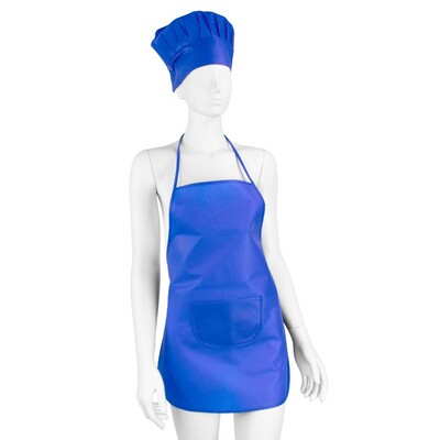 Zestaw małego kucharza, fartuch kuchenny i czapka kucharska, rozmiar dziecięcy | Nedina z nadrukiem Twojego logo, materiał: non-woven, kolor: granatowy Zestaw małego kucharza, fartuch kuchenny i czapka kucharska, rozmiar dziecięcy | Nedina z nadrukiem Twojego logo, materiał: non-woven, kolor: granatowy