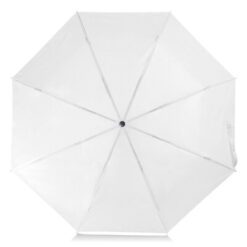 Parasol manualny, składany | Bores z nadrukiem Twojego logo, materiał: metal, poliester, kolor: biały