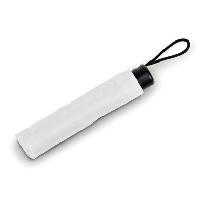 Parasol manualny, składany | Bores z nadrukiem Twojego logo, materiał: metal, poliester, kolor: biały Parasol manualny, składany | Bores z nadrukiem Twojego logo, materiał: metal, poliester, kolor: biały