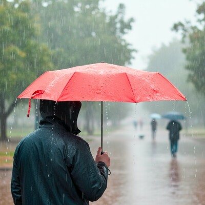Parasol manualny, składany | Bores z nadrukiem Twojego logo, materiał: metal, poliester, kolor: czerwony Parasol manualny, składany | Bores z nadrukiem Twojego logo, materiał: metal, poliester, kolor: czerwony