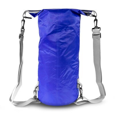 Wodoodporna torba, worek 20 L | Buklor z nadrukiem Twojego logo, materiał: pp, pvc, poliester, ripstop, kolor: niebieski Wodoodporna torba, worek 20 L | Buklor z nadrukiem Twojego logo, materiał: pp, pvc, poliester, ripstop, kolor: niebieski