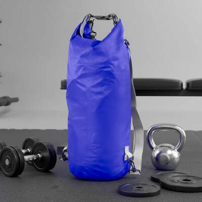 Wodoodporna torba, worek 20 L | Buklor z nadrukiem Twojego logo, materiał: pp, pvc, poliester, ripstop, kolor: niebieski Wodoodporna torba, worek 20 L | Buklor z nadrukiem Twojego logo, materiał: pp, pvc, poliester, ripstop, kolor: niebieski