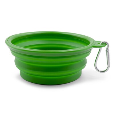 Składana miska dla psa | Platora z nadrukiem Twojego logo, materiał: tpr, kolor: jasnozielony Składana miska dla psa | Platora z nadrukiem Twojego logo, materiał: tpr, kolor: jasnozielony