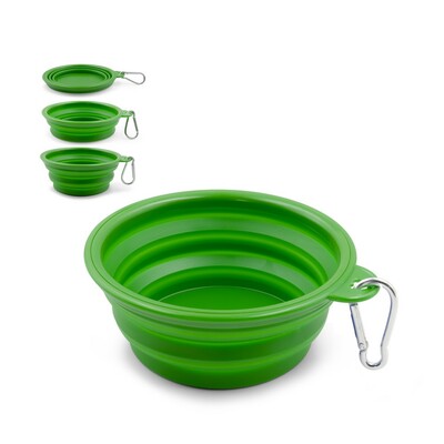 Składana miska dla psa | Platora z nadrukiem Twojego logo, materiał: tpr, kolor: jasnozielony Składana miska dla psa | Platora z nadrukiem Twojego logo, materiał: tpr, kolor: jasnozielony