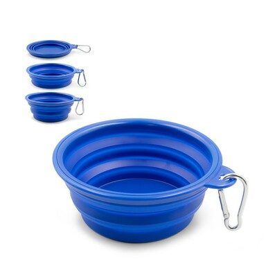 Składana miska dla psa | Platora z nadrukiem Twojego logo, materiał: tpr, kolor: niebieski Składana miska dla psa | Platora z nadrukiem Twojego logo, materiał: tpr, kolor: niebieski