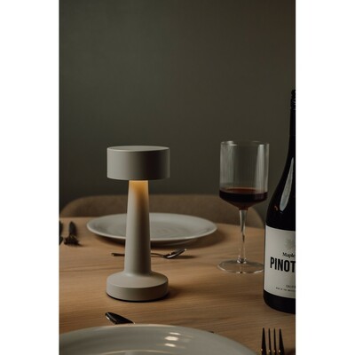 Lampka na biurko VINGA Maris z nadrukiem Twojego logo, materiał: plastik, żelazo, kolor: szary Lampka na biurko VINGA Maris z nadrukiem Twojego logo, materiał: plastik, żelazo, kolor: szary