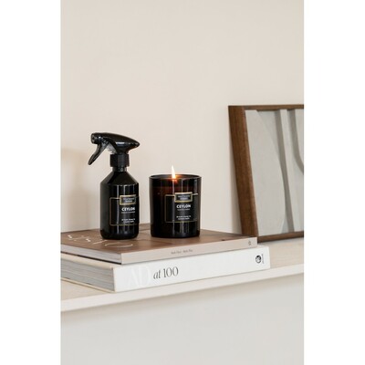 Świeczka zapachowa TREATMENTS z nadrukiem Twojego logo, materiał: guma, karton, drewno, szkło, kolor: czarny Świeczka zapachowa TREATMENTS z nadrukiem Twojego logo, materiał: guma, karton, drewno, szkło, kolor: czarny