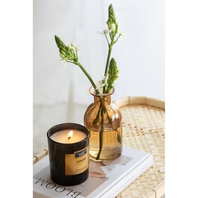 Świeczka zapachowa TREATMENTS z nadrukiem Twojego logo, materiał: guma, karton, drewno, szkło, kolor: żółty Świeczka zapachowa TREATMENTS z nadrukiem Twojego logo, materiał: guma, karton, drewno, szkło, kolor: żółty