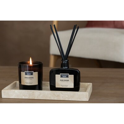 Świeczka zapachowa TREATMENTS z nadrukiem Twojego logo, materiał: guma, karton, szkło, kolor: brązowy Świeczka zapachowa TREATMENTS z nadrukiem Twojego logo, materiał: guma, karton, szkło, kolor: brązowy