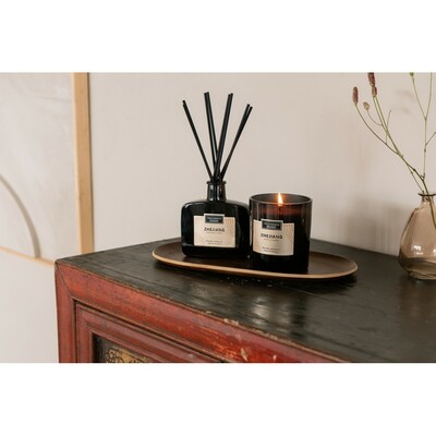 Świeczka zapachowa TREATMENTS z nadrukiem Twojego logo, materiał: guma, karton, szkło, kolor: brązowy Świeczka zapachowa TREATMENTS z nadrukiem Twojego logo, materiał: guma, karton, szkło, kolor: brązowy