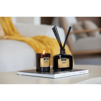 Patyczki zapachowe TREATMENTS z nadrukiem Twojego logo, materiał: aluminium, guma, karton, szkło, kolor: żółty Patyczki zapachowe TREATMENTS z nadrukiem Twojego logo, materiał: aluminium, guma, karton, szkło, kolor: żółty