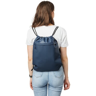 Worek ze sznurkiem RPET z nadrukiem Twojego logo, materiał: poliester, rpet, kolor: niebieski Worek ze sznurkiem RPET z nadrukiem Twojego logo, materiał: poliester, rpet, kolor: niebieski