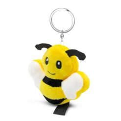 Pluszowa pszczoła RPET, brelok | Miro z nadrukiem Twojego logo, materiał: rpet, kolor: żółty