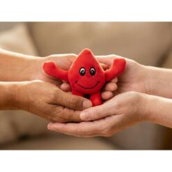 Pluszowa kropla | Vaiva z nadrukiem Twojego logo, materiał: plusz, kolor: czerwony