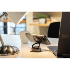 Uchwyt do telefonu Terra 360 z nadrukiem Twojego logo, kolor: black, grey