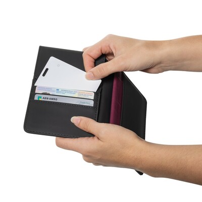 Bezprzewodowy wykrywacz kluczy, lokalizator Findit Dual z nadrukiem Twojego logo, kolor: white Bezprzewodowy wykrywacz kluczy, lokalizator Findit Dual z nadrukiem Twojego logo, kolor: white