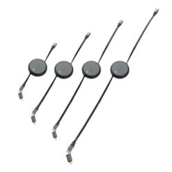 Zwijany kabel do ładowania 240W Terra z nadrukiem Twojego logo, kolor: black