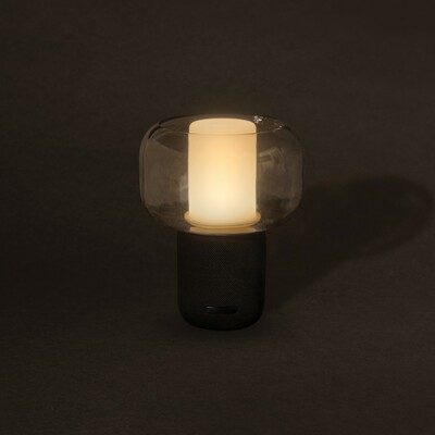 Głośnik bezprzewodowy 10W, lampka na biurko z nadrukiem Twojego logo, materiał: rpet, kolor: black Głośnik bezprzewodowy 10W, lampka na biurko z nadrukiem Twojego logo, materiał: rpet, kolor: black