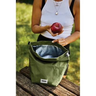 Torba termoizloacyjna Black+Blum z nadrukiem Twojego logo, materiał: rpet, kolor: moss Torba termoizloacyjna Black+Blum z nadrukiem Twojego logo, materiał: rpet, kolor: moss