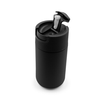 Kubek termiczny 400 ml Air Gifts | Raylee z nadrukiem Twojego logo, materiał: plastik, stal nierdzewna, stal, kolor: czarny Kubek termiczny 400 ml Air Gifts | Raylee z nadrukiem Twojego logo, materiał: plastik, stal nierdzewna, stal, kolor: czarny