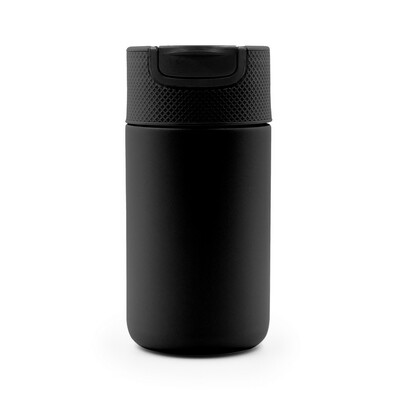 Kubek termiczny 400 ml Air Gifts | Raylee z nadrukiem Twojego logo, materiał: plastik, stal nierdzewna, stal, kolor: czarny Kubek termiczny 400 ml Air Gifts | Raylee z nadrukiem Twojego logo, materiał: plastik, stal nierdzewna, stal, kolor: czarny