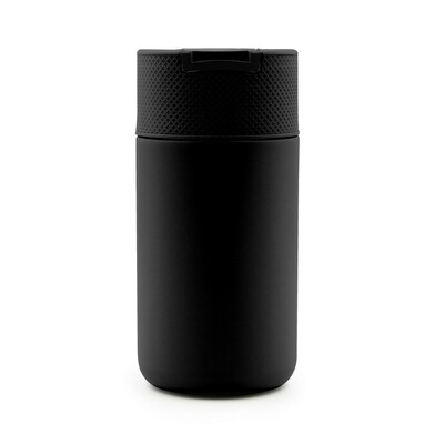 Kubek termiczny 400 ml Air Gifts | Raylee z nadrukiem Twojego logo, materiał: plastik, stal nierdzewna, stal, kolor: czarny Kubek termiczny 400 ml Air Gifts | Raylee z nadrukiem Twojego logo, materiał: plastik, stal nierdzewna, stal, kolor: czarny